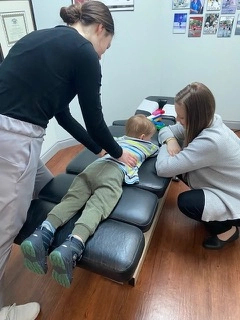 Chiropractor Victoria BC Friede Kiernan Adjusting Child